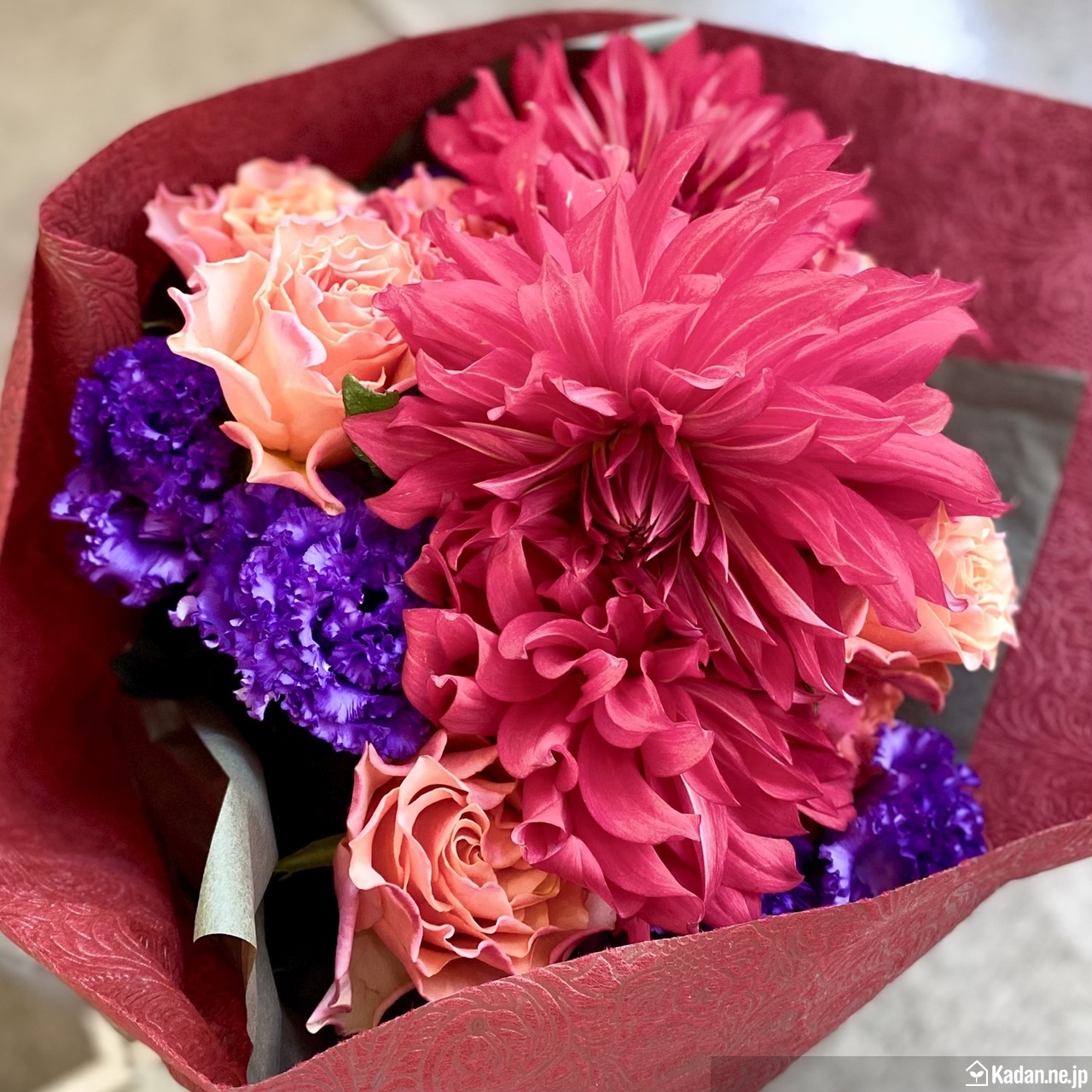 極美品】京都四条高倉「塚喜商事」【薔薇の花」絞り加工 青朽葉